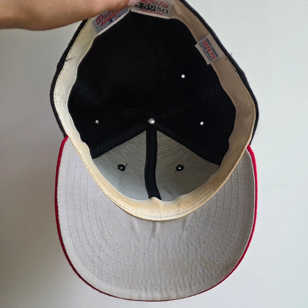 Vintage New Era 5950 Cleveland Indians Chief Wahoo Hat MLB Diamond Collection - Picture 7 of 7